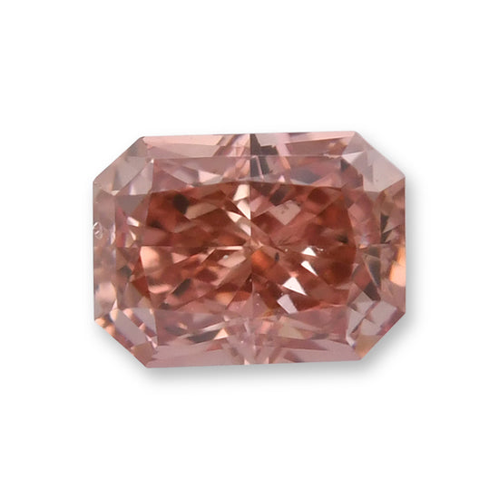0.26 Carat Fancy Deep Orangy Pink Radiant Diamond SI2 GIA
