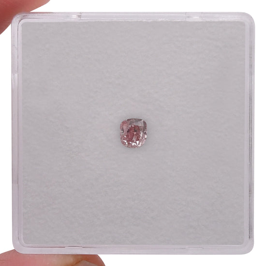 0.20 Carat Fancy Pink Cushion Diamond SI1 GIA