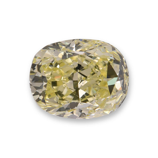 6.16 Carat Fancy Light Yellow Cushion Diamond SI2 GIA