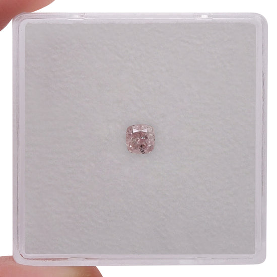 0.21 Carat Fancy Light Pink Cushion Diamond SI1 GIA