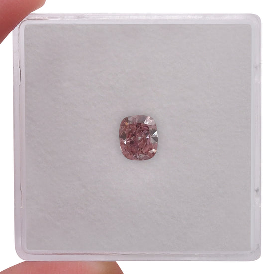 0.50 Carat Fancy Pink Cushion Diamond I1 GIA