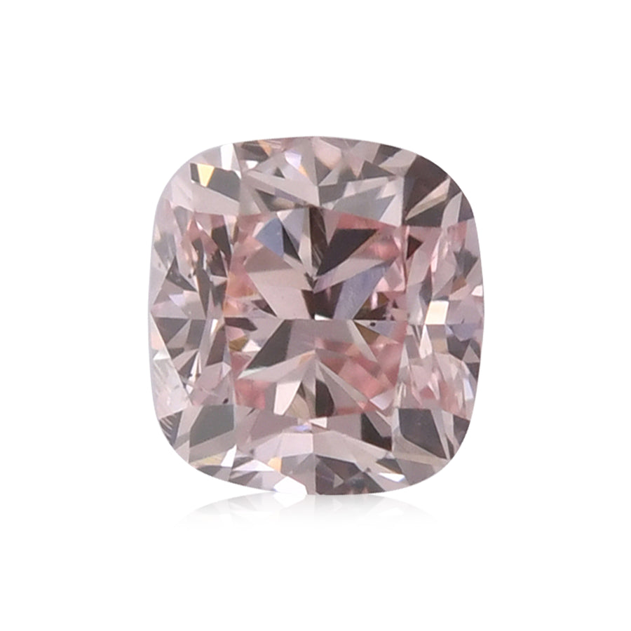 0.25 Carat Fancy Orangy Pink Cushion Diamond VS2 GIA