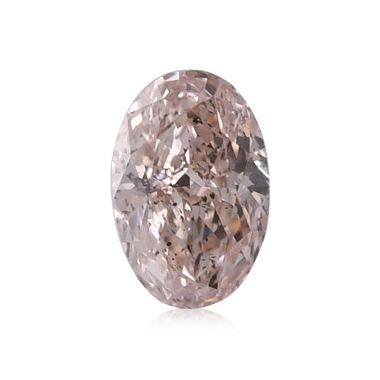 0.34 Carat Fancy Light Brown Pink Oval Diamond I1 GIA