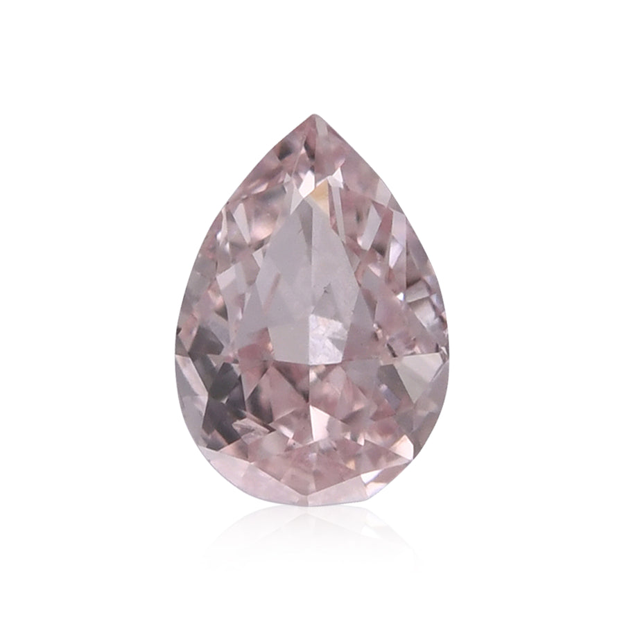 0.15 Carat Fancy Light Orangy Pink Pear Diamond SI1 GIA