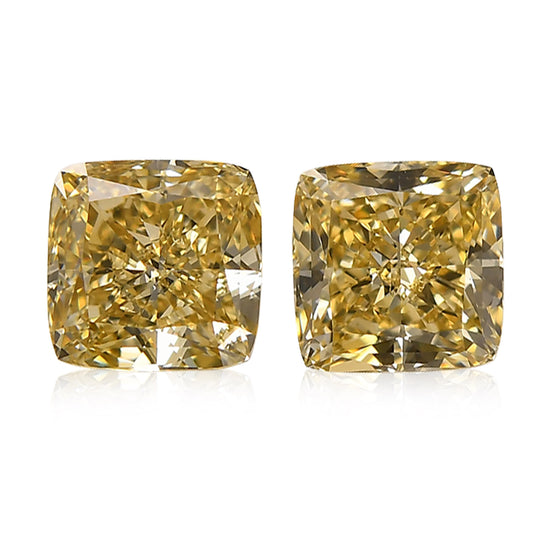 Diamanti cuscino Fancy Brownish Yellow da 2,02 carati VS1