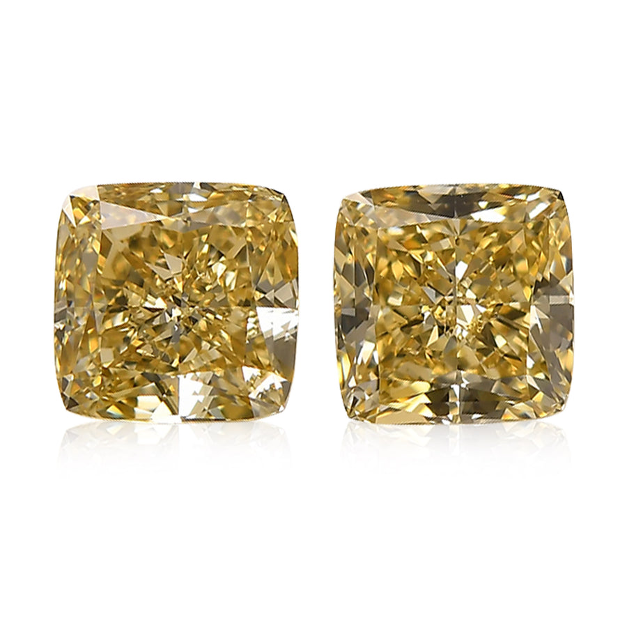 2,02 Karat Fancy Bräunlich Gelb Kissen Diamanten VS1