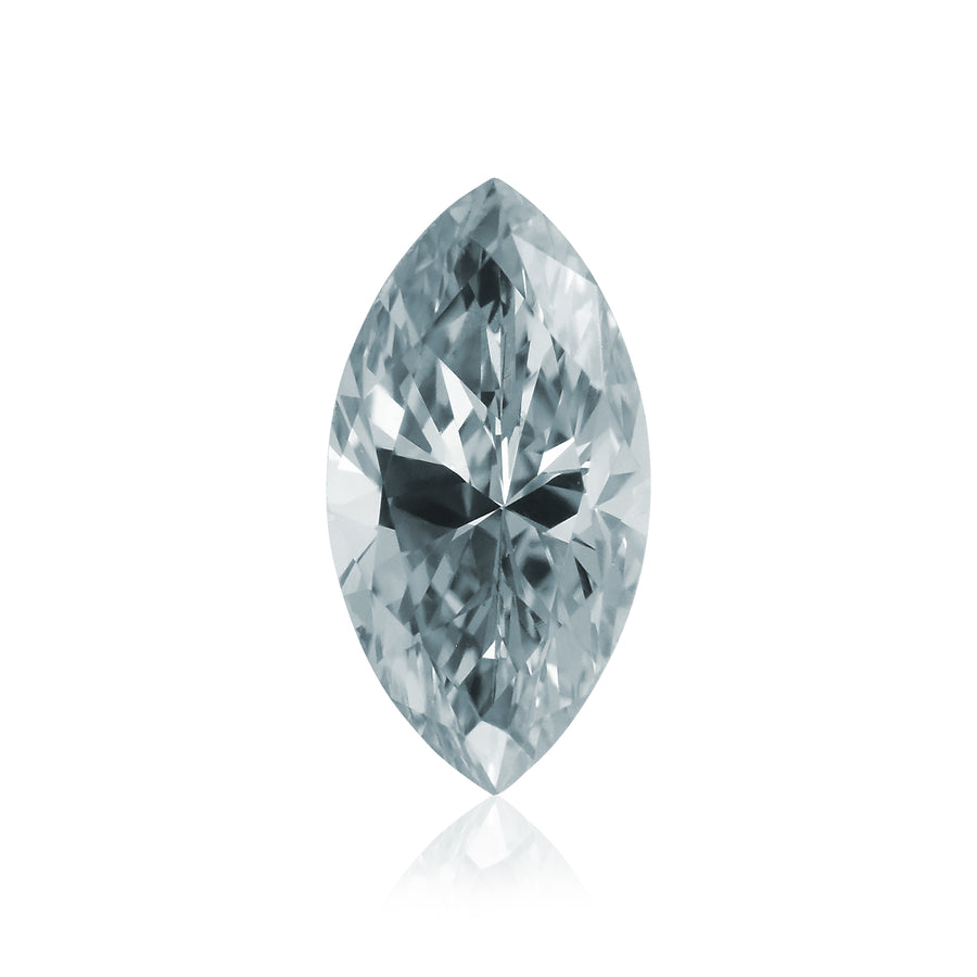 0.34 Carat Fancy Gray Blue Marquise Diamond (VS2) GIA