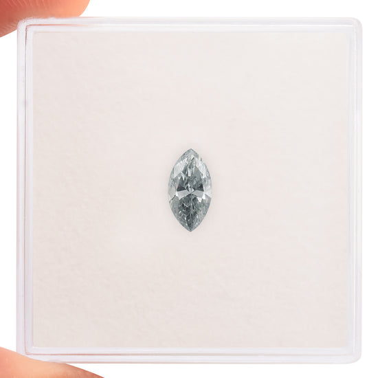0.34 Carat Fancy Gray Blue Marquise Diamond (VS2) GIA
