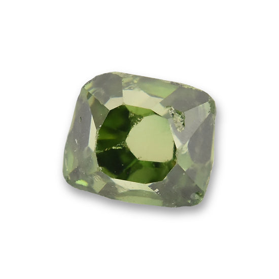 0.22 Carat Fancy Deep Grayish Yellowish Green Cushion Diamond (I3) GIA