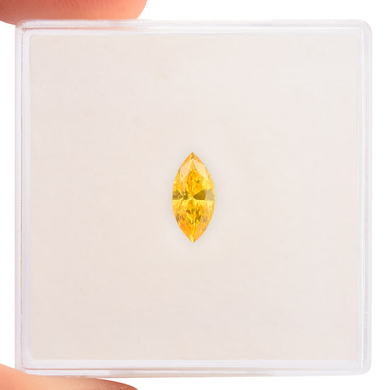0.31 Carat Fancy Vivid Orangy Yellow Marquise Diamond (SI2) GIA