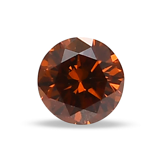 0.05 Carat Fancy Deep Brownish Orange Round Brilliant Diamond (SI1) GIA