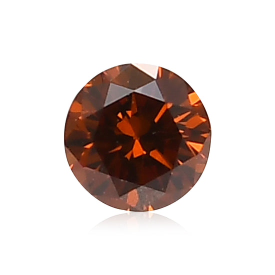 0.05 Carat Fancy Deep Brownish Orange Round Brilliant Diamond (SI1) GIA