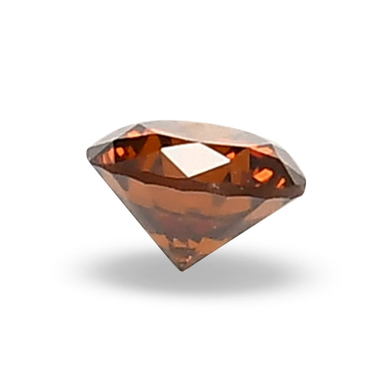 0.05 Carat Fancy Deep Brownish Orange Round Brilliant Diamond (SI1) GIA
