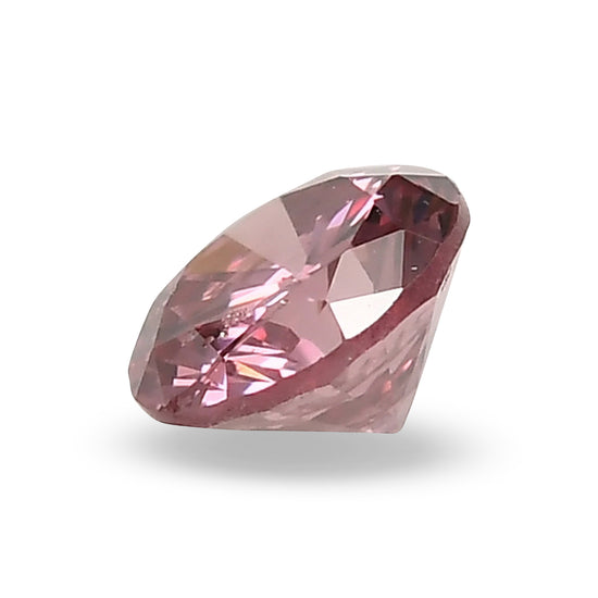 0.13 Carat Fancy Deep Purplish Pink Round Brilliant Diamond (SI2) GIA