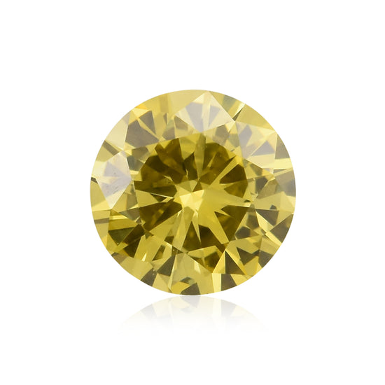 Diamante rotondo Fancy Intense Yellow da 0,25 carati (VS2) GIA
