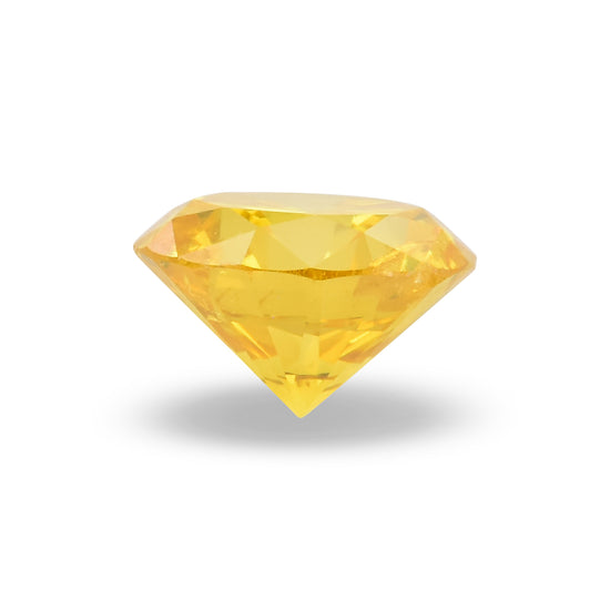 0.35 Carat Fancy Vivid Yellow Round Diamond (SI2) GIA