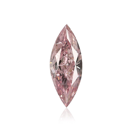 0.16 Carat Fancy Orangy Pink Marquise Diamond (I1) GIA