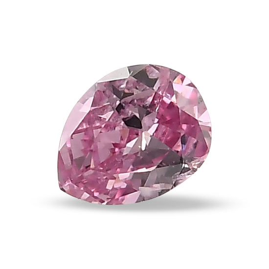 0.10 Karat Fancy Intense Purplish Pink Birnendiamant (I1) GIA