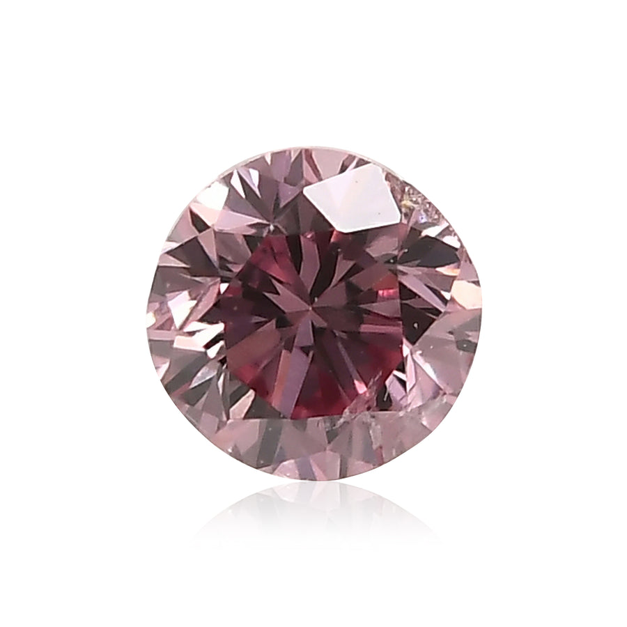 0.12 Karat Fancy Intense Purplish Pink runder Brillant (I1) GIA