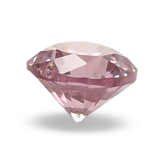 0.12 Carat Fancy Intense Purplish Pink Round Brilliant Diamond (I1) GIA