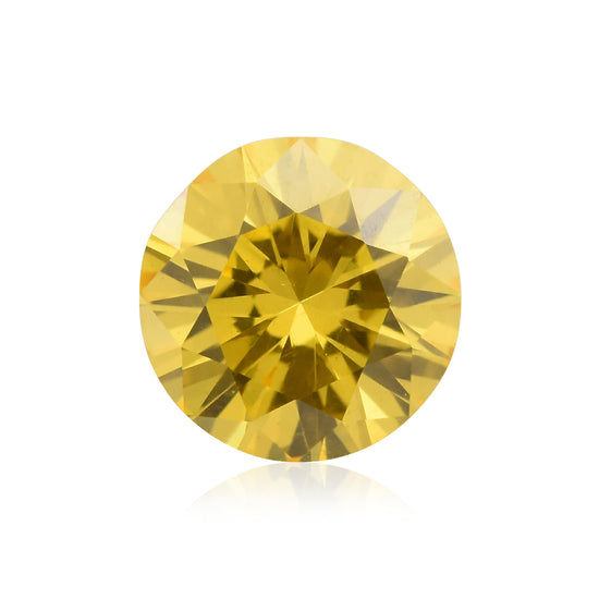 Diamante Rotondo Giallo Fancy Vivid da 0,23 Carati (SI1) GIA