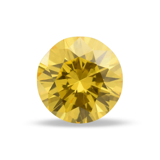 Diamante Rotondo Giallo Fancy Vivid da 0,23 Carati (SI1) GIA