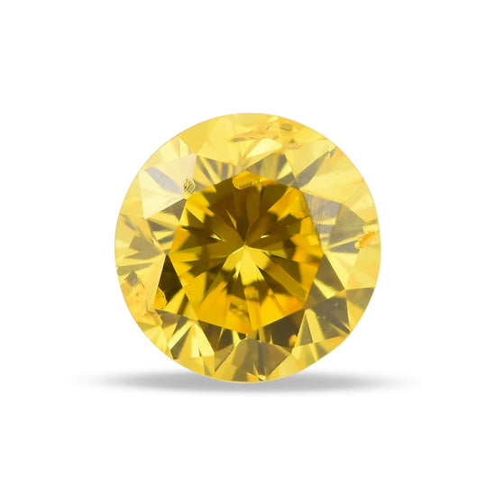 Diamante Brillante Rotondo Giallo Arancio Fantasia Intensa da 0,24 carati (SI1) GIA