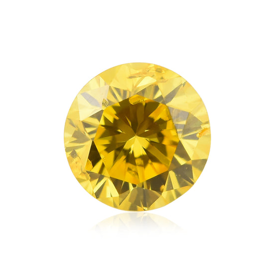 Diamante Brillante Rotondo Giallo Arancio Fantasia Intensa da 0,24 carati (SI1) GIA