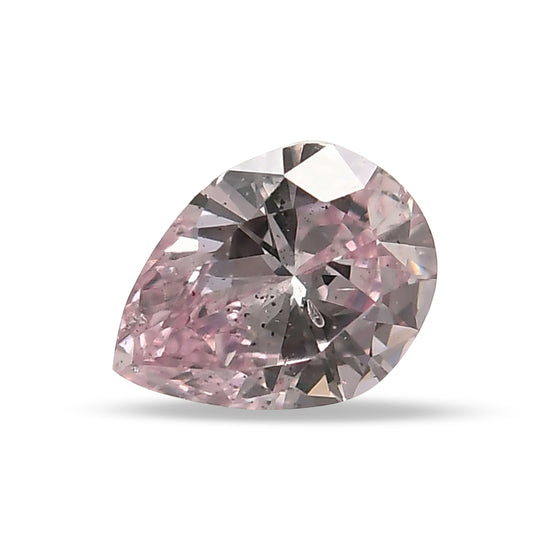 0.17 Carat Fancy Purplish Pink Pear Diamond (I2) GIA