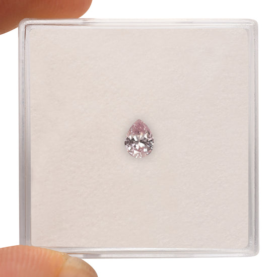 0.17 Carat Fancy Purplish Pink Pear Diamond (I2) GIA