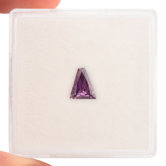 0.39 Carat Fancy Deep Pink Purple Trapezoid Diamond I1 GIA