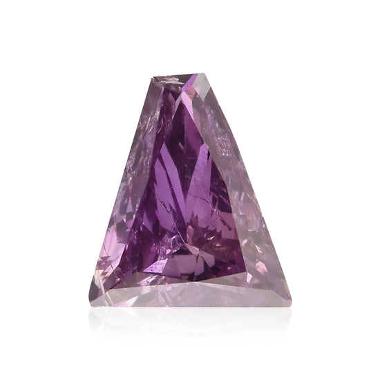 Diamante a trapezio Fancy Deep Pink Purple 0,39 carati I1 GIA