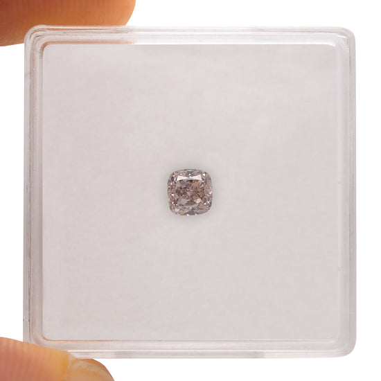 0.36 Carat Fancy Brown Pink Cushion Diamond SI1 GIA