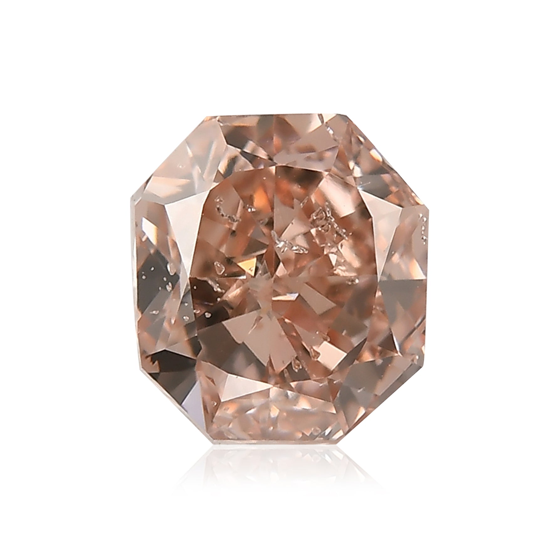 Carat Fancy Brown Pink Radiant Diamond (SI2) GIA LEIBISH