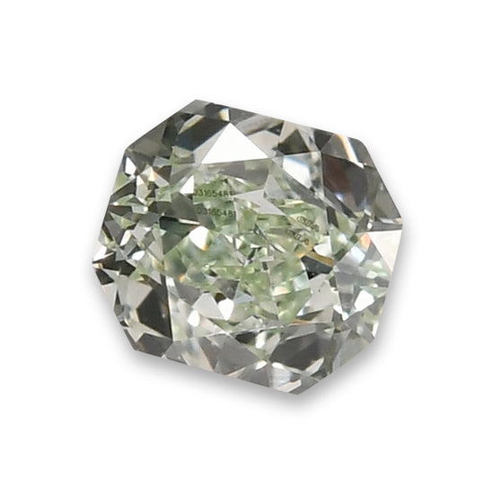 0.14 Carat Fancy Green Radiant Diamond (VS1) GIA