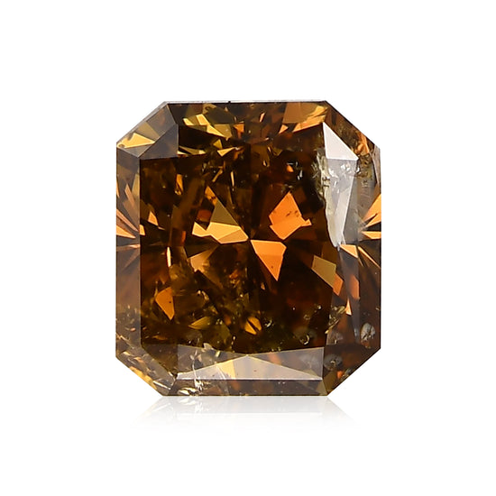 Diamante Fancy Yellow Brown taglio Radiant da 1,02 carati (I2) GIA