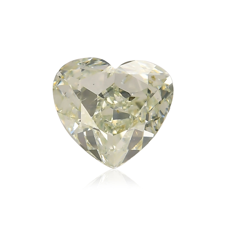 1.02 Carat Fancy Light Green HEART Diamond SI2 GIA