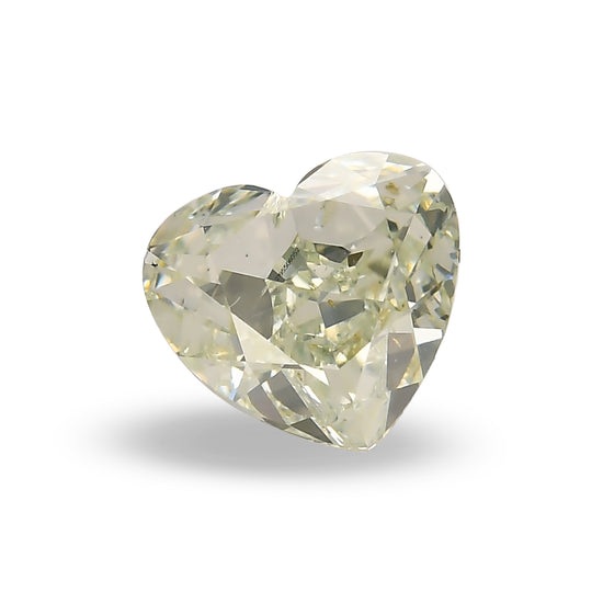 1.02 Carat Fancy Light Green HEART Diamond SI2 GIA
