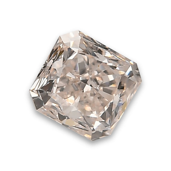 0.70 Carat Fancy Pinkish Brown Radiant Diamond SI2 GIA