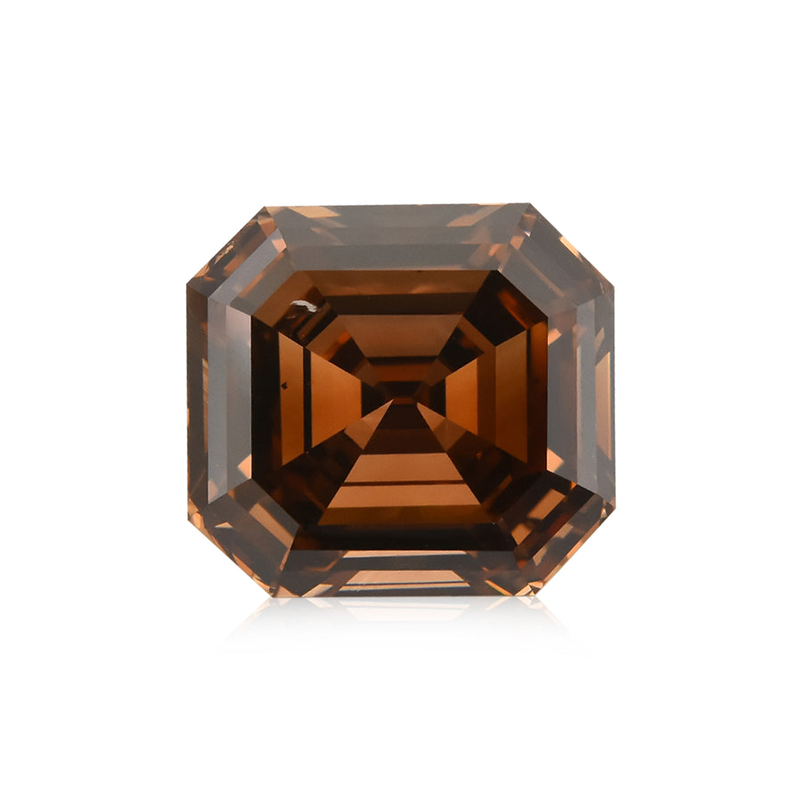 3.04 Carat Fancy Dark Orange Brown Emerald Diamond SI1 GIA