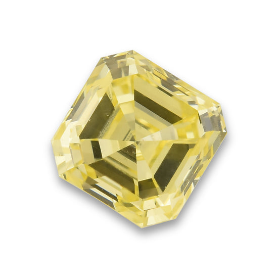 0.43 Carat Fancy Intense Yellow Asscher Diamond SI1 GIA
