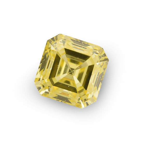 0.73 Carat Fancy Intense Yellow Asscher Diamond SI1 GIA