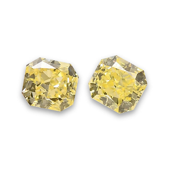 0.43 Carat Fancy Yellow Radiant Diamonds (VS2)