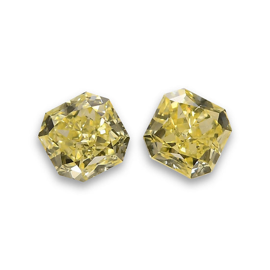 0.56 Carat Fancy Yellow Radiant Diamonds (SI1)