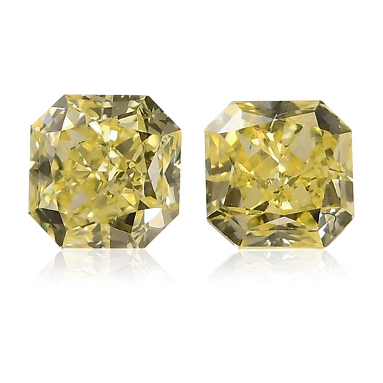 0.56 Carat Fancy Yellow Radiant Diamonds (SI1)