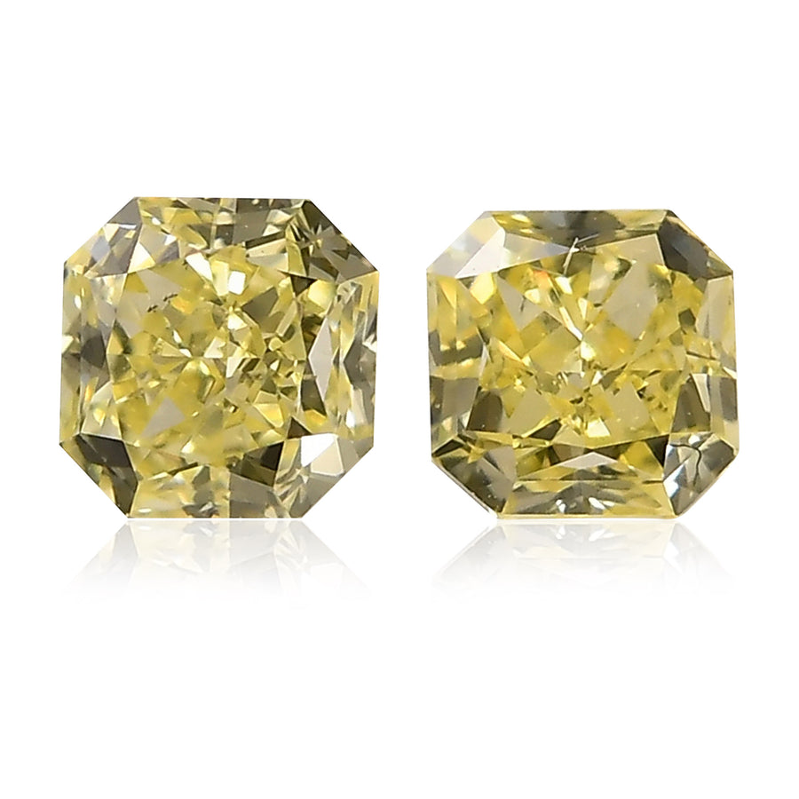 0.56 Carat Fancy Yellow Radiant Diamonds (SI1)