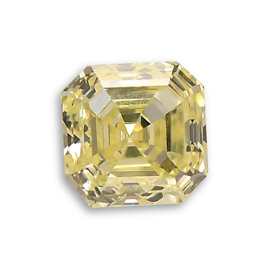 0.37 Carat Fancy Light Yellow Asscher Diamond (VS1)