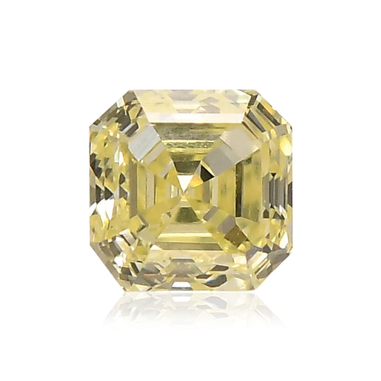 0.37 Carat Fancy Light Yellow Asscher Diamond (VS1)
