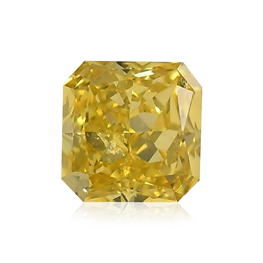 0.20 Carat Fancy Vivid Yellow Radiant Diamond (VS2)