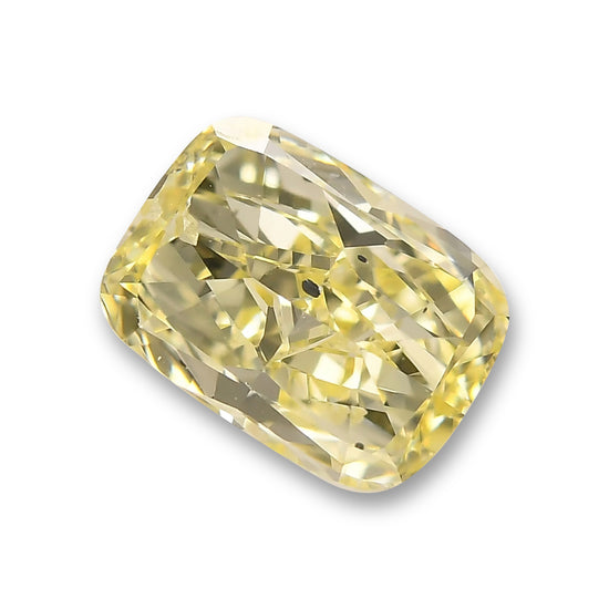 1.01 Carat Fancy Light Yellow Cushion Diamond SI2 GIA